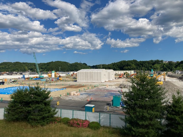 環境対策用固定式テント倉庫工事